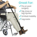 Vive Health Leg Lift Assist with 44 Inches Aluminum Rod and 26 Inches Loop
