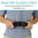 Vive Health Transfer Belt, 60 Inch Cotton Gait Belt with Metal Buckle, Supports Up to 500 lbs