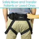 Vive Health Transfer Belt with Leg Straps, Metal Buckle and 6 Handles