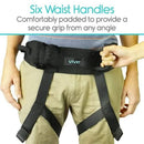 Vive Health Transfer Belt with Leg Straps, Metal Buckle and 6 Handles