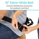 Vive Health Transfer Belt with Handles, Adjustable Fit Black for Patient Mobility Support