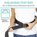 Vive Health Transfer Belt with 7 Padded Handles, Reinforced Nylon, Fits Waists up to 60 Inch, Black