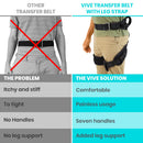 Vive Health Heavy Duty Transfer Belt with Leg Straps