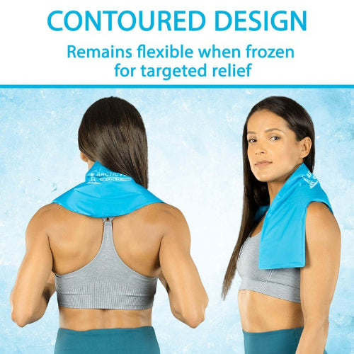 Vive Health Neck Ice Pack, Flex Hot/Cold, 22 X 7.5 Inches, Nontoxic, 2 Pack