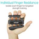 Vive Health Finger Exercisers, Pack of 3, Hand Strengtheners with 3 Resistance Levels for Therapy