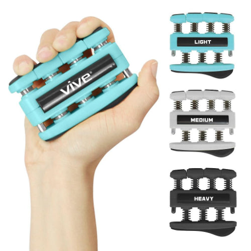 Vive Health Finger Exercisers, 3 Resistance Levels, Quiet, 3.5" L, 3 Pk