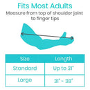Vive Health Compression Pump Arm Sleeve, 4-Chambers, Color-Coding Tubing, Large, Single