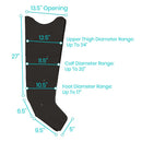 Vive Health Leg Compression Pump, 2 Zippered Sleeves, 3 Variable Modes