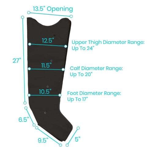 Vive Health Leg Compression Pump, 2 Zippered Sleeves, 3 Variable Modes