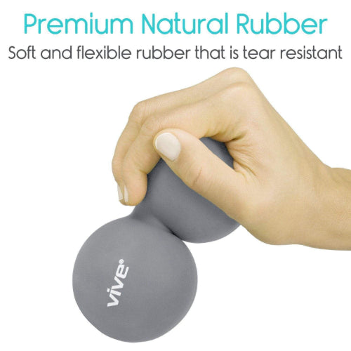 Vive Health Lacrosse Ball Single and Peanut, Firm Silicone, 2.5 Inches