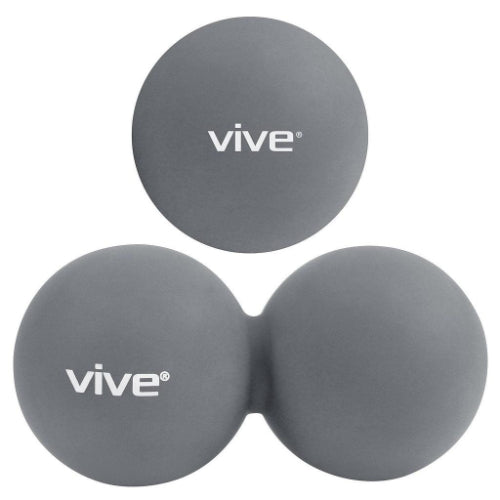 Vive Health Lacrosse Ball Single and Peanut, Firm Silicone, 2.5 Inches