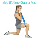 Vive Health TPE Resistance Bands Set for Exercise and Rehab, 5 Mini Bands and 6 Feet Straight Band
