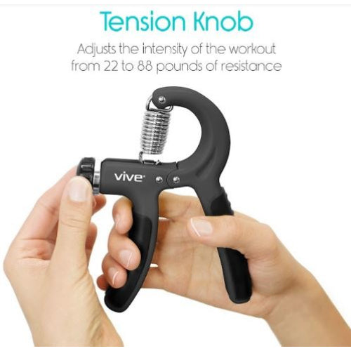 Vive Health Hand Grip Exerciser, Gray