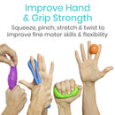 Vive Health Therapy Putty, 6 Resistance Levels, Hand Exercise and Rehab Pack of 6