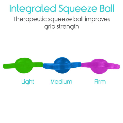 Vive Health Hand Extension Exercisers, Squeeze Ball, 3 Tensions, 3 Pack