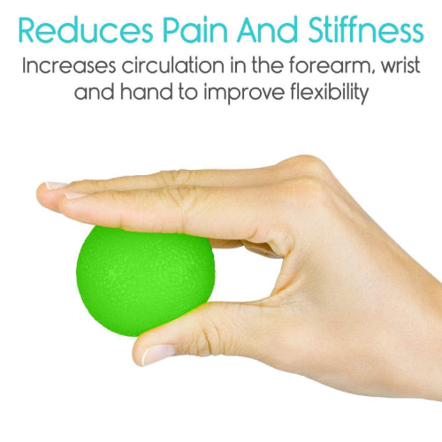 Vive Health Hand Exercise Balls with 4 Resistance Levels and Carry Bag