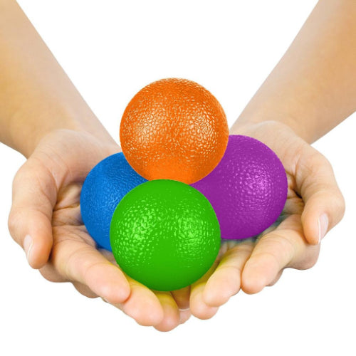 Vive Health Hand Exercise Balls with 4 Resistance Levels and Carry Bag