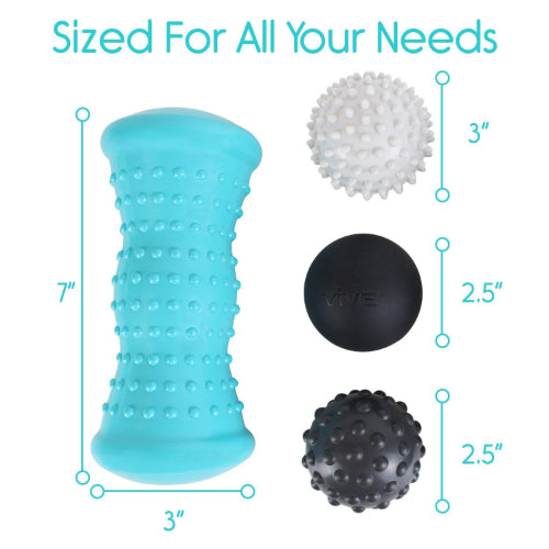 Vive Health Hot and Cold Massage Balls, Foot Roller, Pack of 4