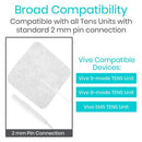 Vive Health TENS Electrodes, Fabric Back, 10 Sets of 4