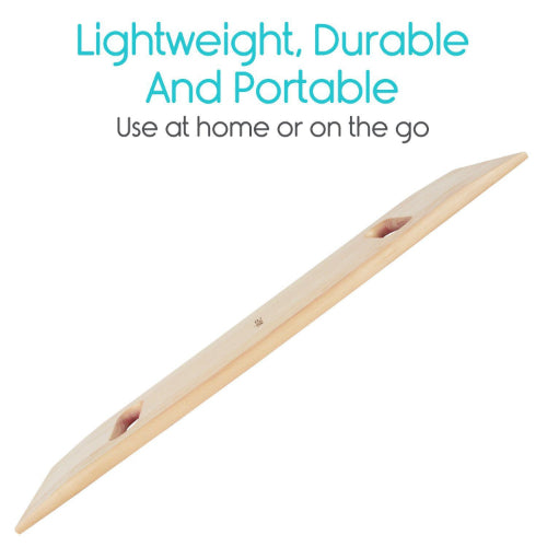 Vive Health Wooden Transfer Board, 2 Grips, Tapered, 30 x 7.5 x 0.75 Inches