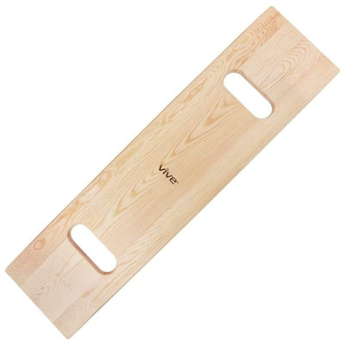 Vive Health Wooden Transfer Board for safe and smooth patient transfers, extra-long and lightweight


