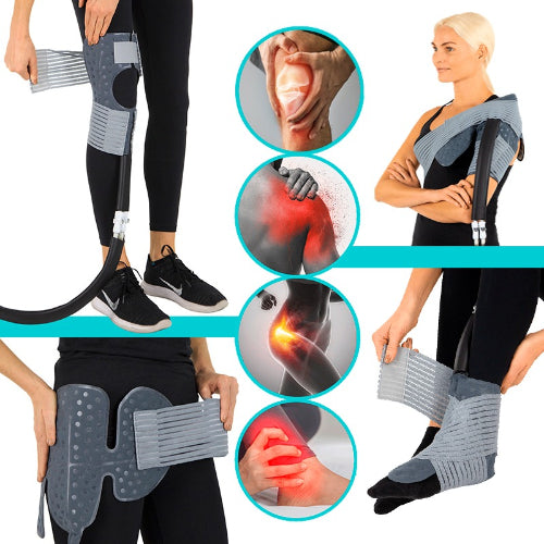 Vive Health Ice Therapy Ankle Pad with quick-connect tubing for consistent cold treatment, Moovkart