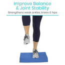 Vive Health Balance Pad, Non-Slip Foam Cushion for Stability and Strength Training, Blue