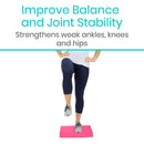 Vive Health Balance Pad 2.4 Inch Foam for Core Strength Stability Training and Physical Therapy, Pink