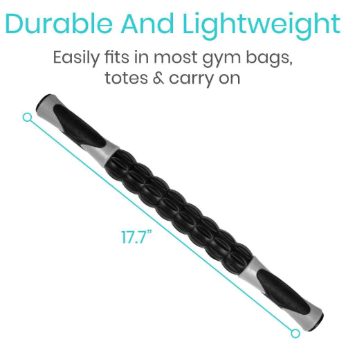 Vive Health Muscle Roller Stick, Black/Silver