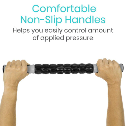 Vive Health Muscle Roller Stick, Black/Silver