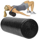 Vive Health Foam Roller, High-Density EPP for Massage and Exercise, 18 x 5.75 Inches, Black