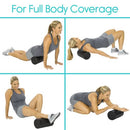 Vive Health Foam Roller, High-Density EPP for Massage and Exercise, 18 x 5.75 Inches, Black