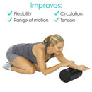 Vive Health Foam Roller, High-Density EPP for Massage and Exercise, 18 x 5.75 Inches, Black