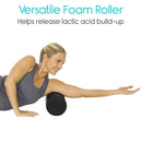 Vive Health Foam Roller, High-Density EPP for Massage and Exercise, 12 x 5.75 Inches, Black