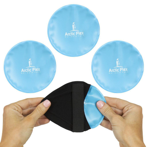 Vive Health Round Hot/Cold Ice Packs, 4" Nontoxic Gel, Soft Cover, 3 Pk