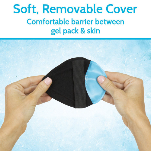 Vive Health Round Hot/Cold Ice Packs, 4" Nontoxic Gel, Soft Cover, 3 Pk