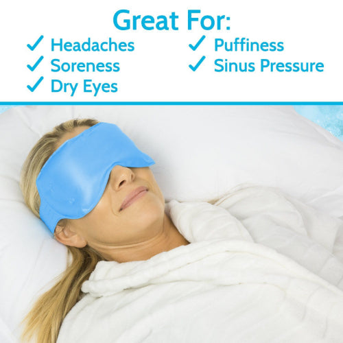 Vive Health Ice Eye Mask, Flexible, Nontoxic Gel W/Straps, 2 Round Packs,