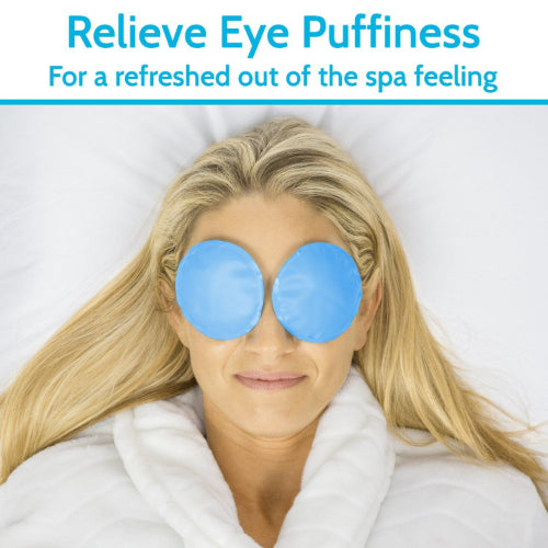 Vive Health Ice Eye Mask, Flexible, Nontoxic Gel with Straps, 2 Round Packs