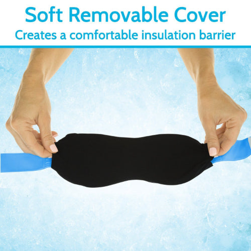 Vive Health Ice Eye Mask, Flexible, Nontoxic Gel with Straps, 2 Round Packs