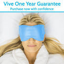Vive Health Ice Eye Mask, Flexible, Nontoxic Gel with Straps, 2 Round Packs