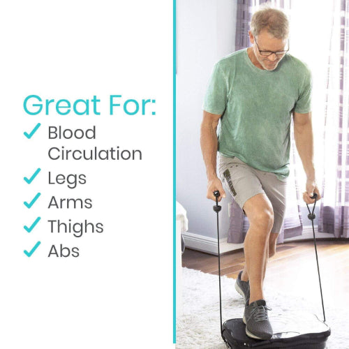 Vive Health Vibration Platform, Full Body Exercise with Adjustable Speeds and Resistance Bands