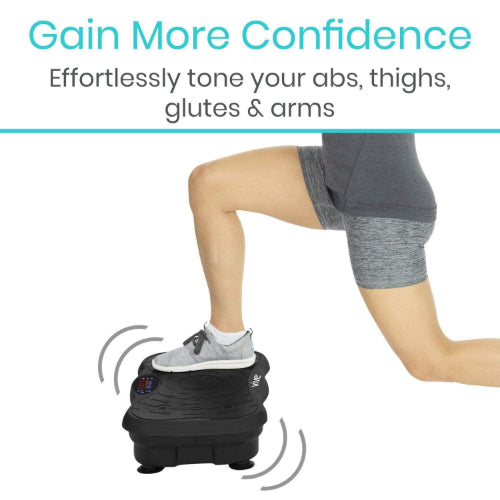 Vive Health Vibration Platform, Full Body Exercise with Adjustable Speeds and Resistance Bands