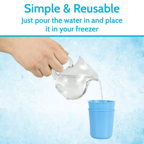 Vive Health Ice Cup Massager, Refillable 2-Piece with Spikes, 2 Pack