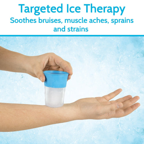 Vive Health Ice Cup Massager, Refillable 2-Piece with Spikes, 2 Pack