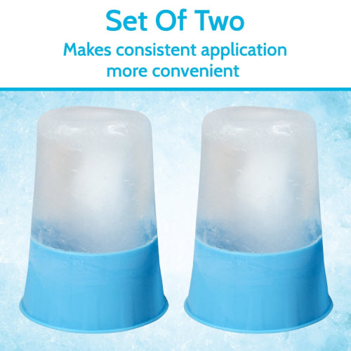 Vive Health Ice Cup Massager, Refillable 2-Piece with Spikes, 2 Pack