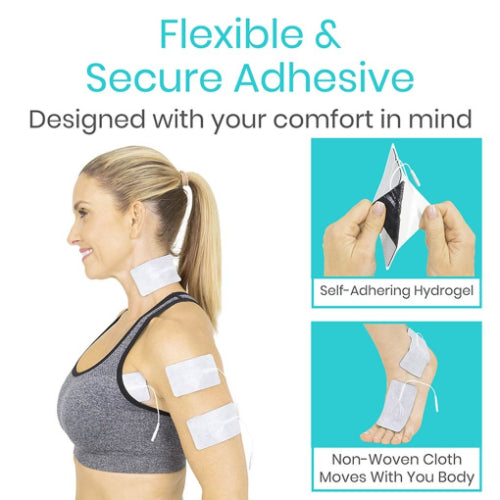 Vive Health TENS Electrode Pads – 40 Reusable Patches