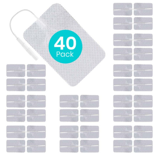 Vive Health TENS Electrode Pads – 40 reusable pre-gelled electrodes for pain relief and muscle recovery. Moovkart
