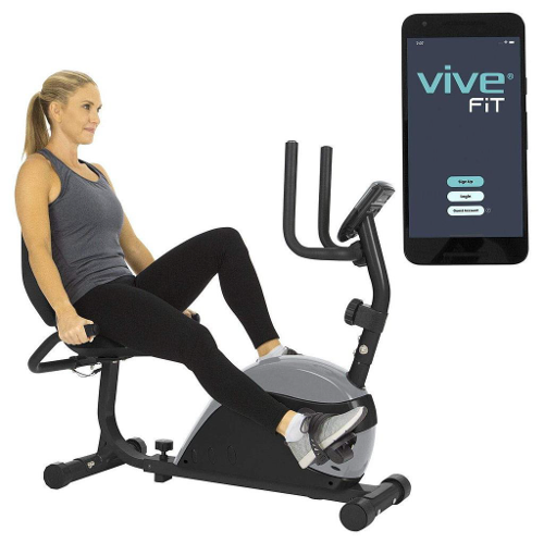 Recumbent Bike, Step-Thru, Steel Frame, Padded Seat, Programmable Display
