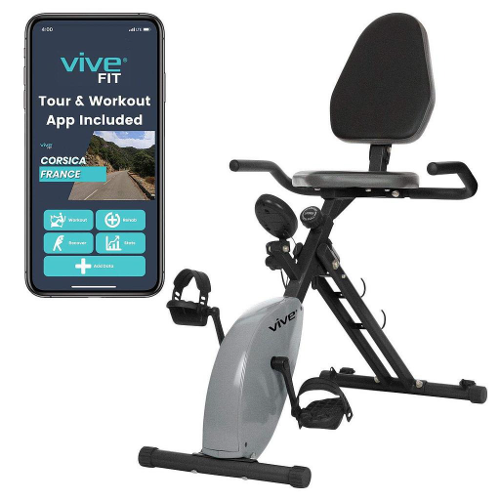 Vive Health X-Bike Foldable Steel Frame,  5'2-6'2 Inches