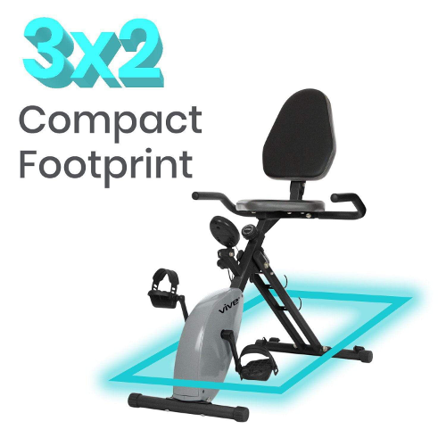 Vive Health X-Bike Foldable Steel Frame,  5'2-6'2 Inches
